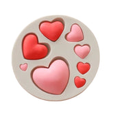 Molde Silicona Corazones Surtidos Mini x 8